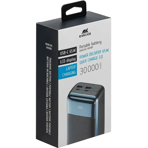 Павербанк Rivacase Black-blue 30 000 mAh / 65 Вт (VA1080) - фото 7