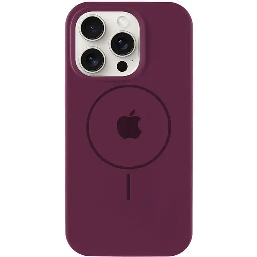 Чохол Epik Silicone Case Full Protective AA with MagSafe для Apple iPhone 13 Pro Max 6.7 Бордовий/Plum