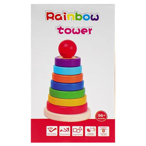 Дитяча дерев'яна іграшка Пирамидка сортер C15010