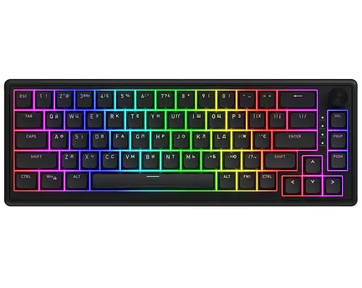 Клавіатура ігрова механічна HATOR HTK-1160-UA Skyfall 65 Black Sterling Speed Switches - фото 1