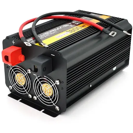 Інвертор напруги Powermaster, 24V/220V, 1800W з модифікованою синусоїдою, 2 Shuko, клеми - фото 2