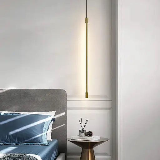 Лінійні золоті підвісні світильники у 3-х розмірах Line.F Довжина 60 см - фото 1