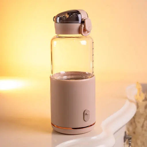 Пляшка з підігрівом для дитячого харчування та напоїв 300 мл з акумулятором підігрівач термос для дитячого харчування Рожевий Yiwu HW01P - фото 9