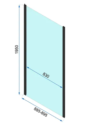 Душова кабіна Rea Rapid Swing 100x90 black REA-K6423 + REA-K6409, Чорний матовий, Універсальна, прозорий - фото 7