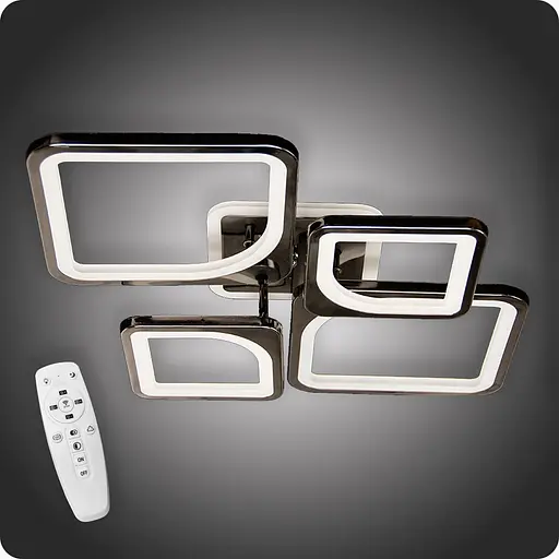 Люстра світлодіодна 517 Dlight 3color 100Вт Чорний хром (01731) - фото 2