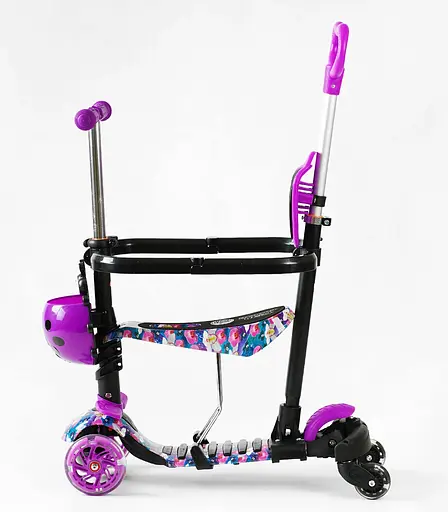 Самокат 5 в 1 Best Scooter Фіолетово-чорний 000283522 - фото 4