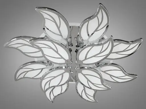 LED люстра с пультом, димером и цветной подсветкой, 180W, хром - фото 4