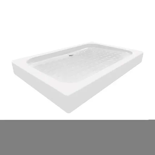 Душевой поддон Kapielka ST120x80x14 низкий прямоугольный диаметр слива 52 мм Lidz Белый - фото 2