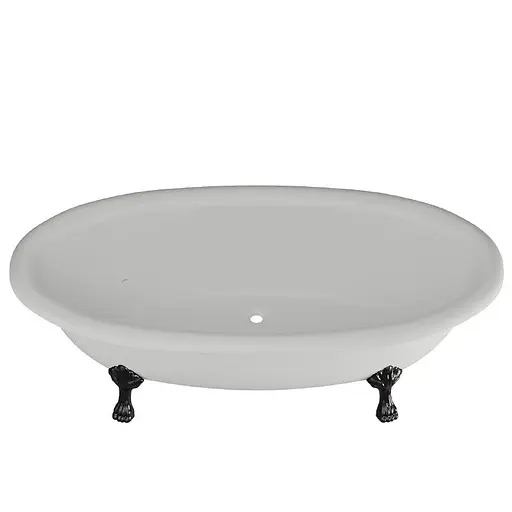 Ванна окремостояча матова Amdcon Olmpa 180x90 біла з литого каменю чорні ніжки OLMPA_180_nzhk-bl_MAT Білий матовий - фото 7