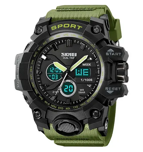 Годинник чоловічий наручний спортивний Skmei 2197 Зелений - фото 3