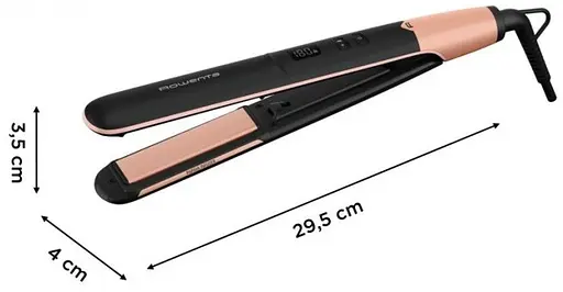 Выпрямитель Rowenta Express Shine Papaya, >240 Вт, 8 температурных режимов, 140–210 °C, дисплей, керамика, черный - фото 7