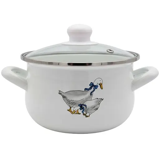 Каструля Verona емальована зі скляною кришкою 1.6 л (VR-0002-16)