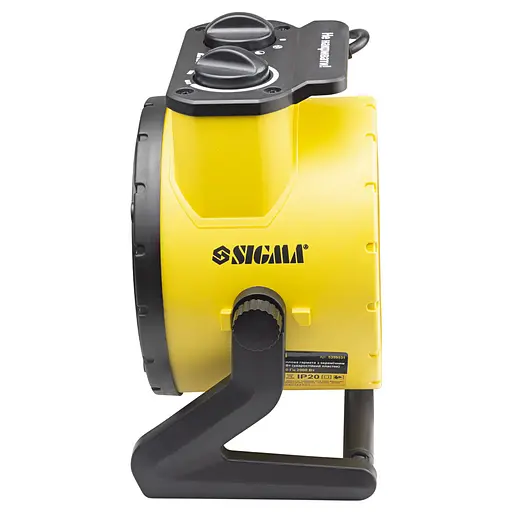 Электрическая тепловая пушка Sigma 2.0 кВт, площадь обогрева 20 кВт, напольный, черный/желтый (5359531) - фото 3