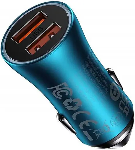 Зарядний пристрій Baseus Golden Contactor Max Dual CGJM000003 60w синій - фото 1