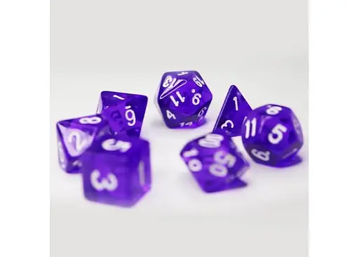 Набір кубиків Transparent 7 Dice Set - Dark purple , 7 шт. (g7dtran08) - фото 4