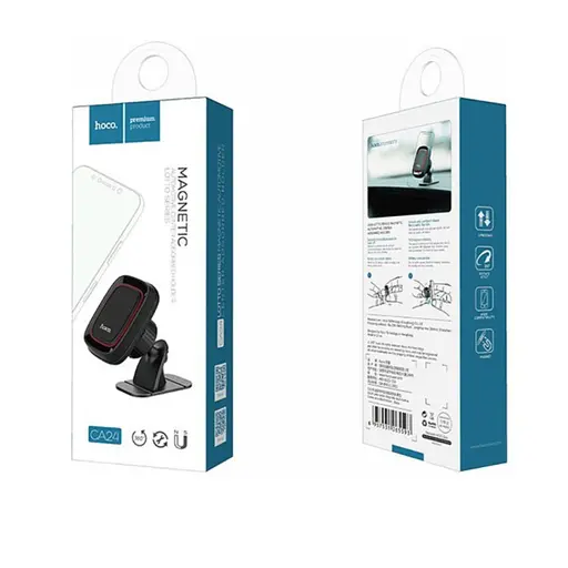 Холдер Hoco CA24 Lotto series magnetic automotive center adsorbed holder Черный - фото 3