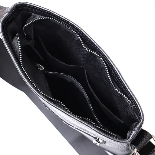 Кожаная мужская сумка через плечо SHVIGEL 24х26 см 000200033 - фото 4