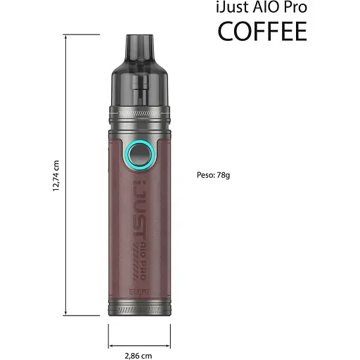 Под-система електронна сигарета Eleaf iJust Aio Pro 75W 3000mAh 2ml Kit Brown (15774) - фото 2