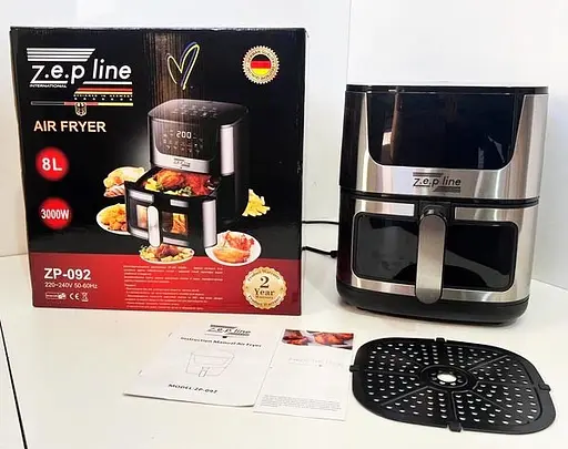 Аерофритюрниця безмасляна Zepline ZP-092 8л 3000 Вт Чорна - фото 7