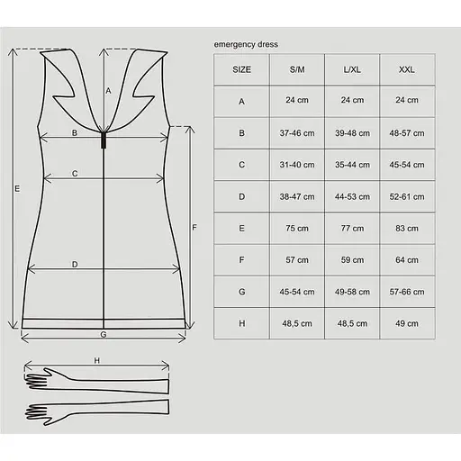 Эротический костюм Obsessive Emergency dress + stethoscope S/M - фото 4
