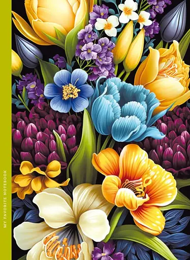 Блокнот, 55 г, 143x200 мм, 48 аркушів, інтегральна палітурка, матова ламінація, дизайн 23095