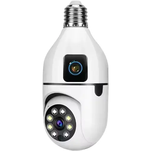 IP-камера відеоспостереження UKC SQ02 E27 Wi-Fi White