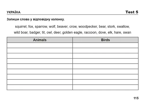 Англійська мова. 5 клас. Поточний контроль лексичних та граматичних знань - фото 4