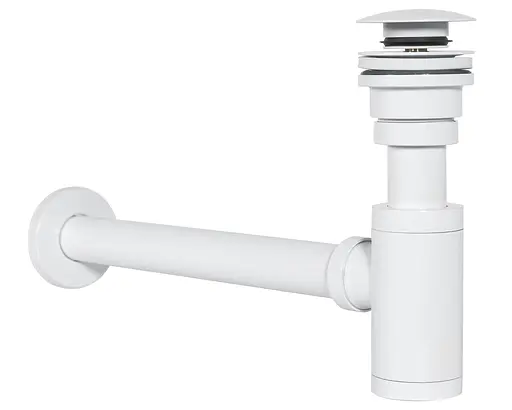 Сифон універсальний для умивальника Rea White click-clack білий REA-A6952, Білий - фото 3