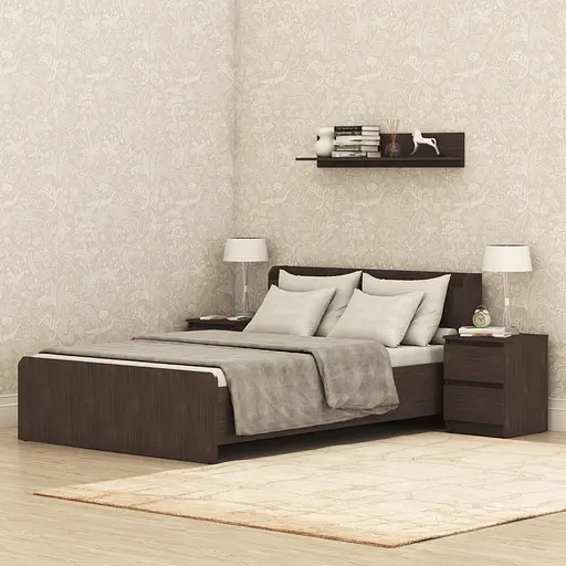 Кровать двуспальная MebelStar Нео 140x200 см Дуб ристрето (MBS-1121) - фото 1