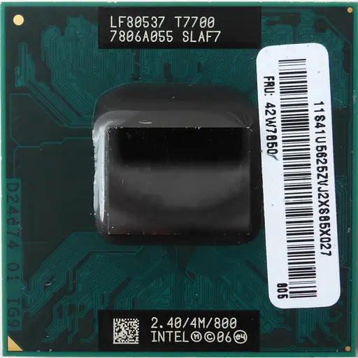 Процессор для ноутбука Intel Core 2 Duo T7700 2.4GHz/4M/35W Socket P Б/У