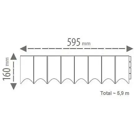 Бордюр садовий Prosperplast Garden fence 5.9 м темно-зелений - фото 2