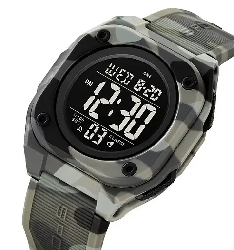 Годинник чоловічий наручний спортивний Skmei 2160 (Сірий камуфляж) - фото 2