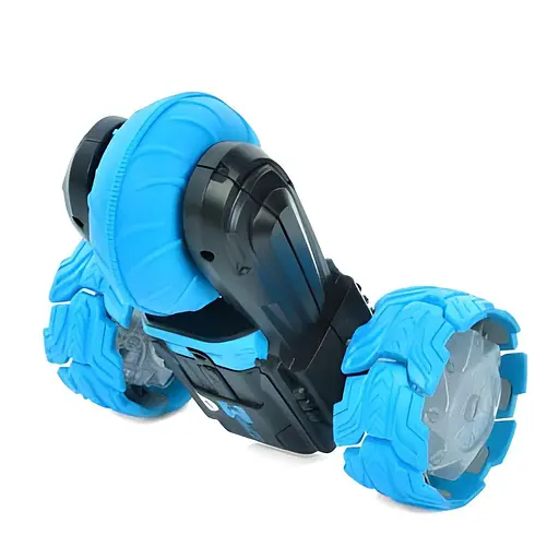 Трюкова машинка SL02A синя, радіокерована, акумуляторна, 18 см, підсвітка, гумові колеса - фото 2