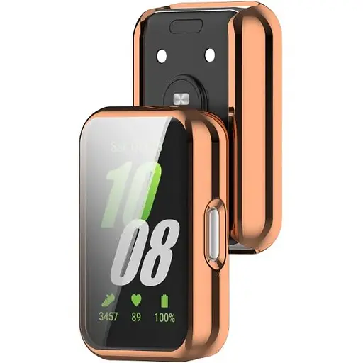 Чехол-накладка DK для Samsung Galaxy Fit3 (R390) Silicone Face Case (rose gold) - фото 2