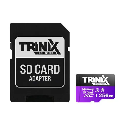 Карта пам’яті Trinix 256GB miсroSDXC з SD-адаптером U3 V30 A1 (90-00037)