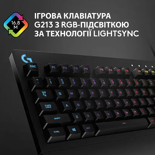 Клавиатура Logitech G213 Prodigy Gaming Keyboard (920-010740) - фото 4