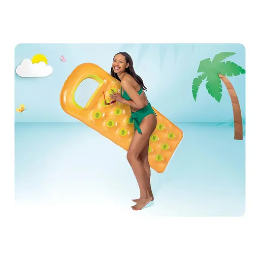 Надувний матрац стаканчики 59895(Orange) 188x71см - фото 2