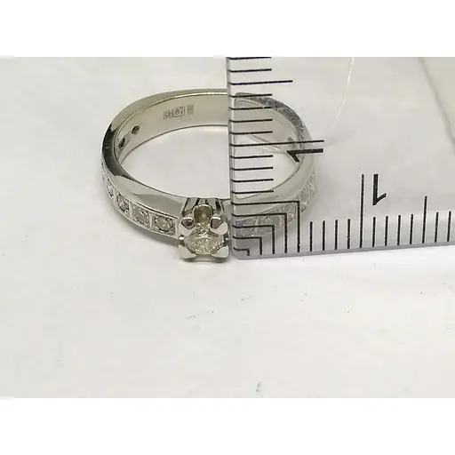 Золотое кольцо Гелиос с бриллиантами. Артикул 117161 16 - фото 4