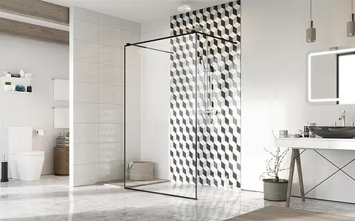 Душевая перегородка Radaway Modo New Black I Frame 120 см профиль черный 388124-54-58 - фото 3