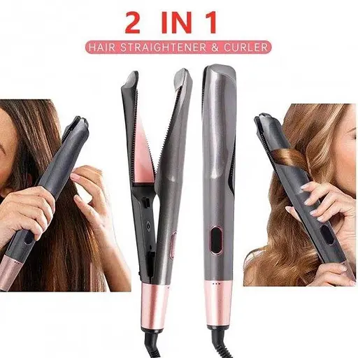 Стайлер плойка для волосся Curl & Straight 2в1 спіральний випрямляч - фото 9