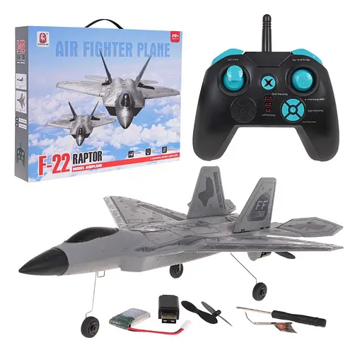 Літак винищувач на радіокеруванні дитячий Ramiz Raptor F-22 з LED-підсвіткою