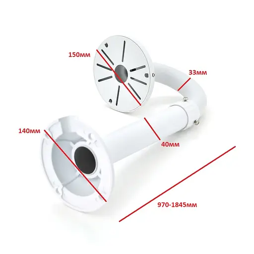 Кронштейн для камеры PiPo PP-803, с поворотом для камеры, белый, металл, 1.0-2m - фото 2