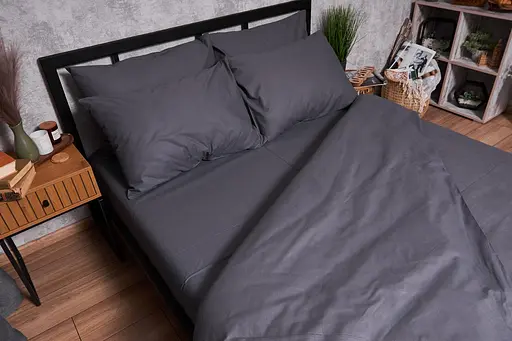 Пододеяльник Moon&Star Бязь Gold Люкс Dark Blue Полуторный Евро 160x220 см - фото 3