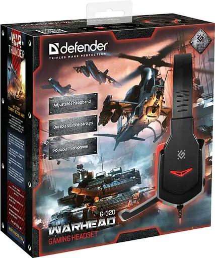 Навушники Defender Warhead G-320 Black-Red - фото 3