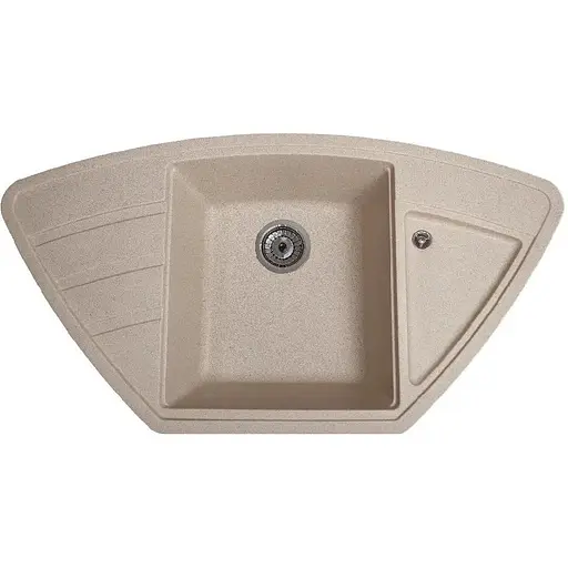Гранітна кухонна мийка Romzha Jorum 98B Piesok (301) кутова - фото 1
