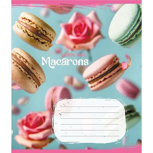 Зошит загальний "Макаруни" Leader 048-590197K-1 в клітинку, 48 аркушів - фото 1