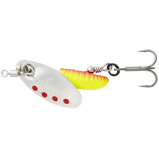 Мормышка Savage Gear Grub Spinners #0 2.2 g Silver Red Yellow