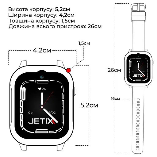 Дитячий смарт-годинник JETIX G99 зі змінним корпусом, GPS, 4G Відеодзвінком і вологозахистом (Black) - фото 10