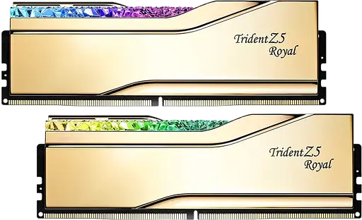 Оперативная память G.Skill 32GB (2x16GB) DDR5 6400MHz Trident Z5 Royal Gold (F5-6400J3039G16GX2-TR5G) - фото 1