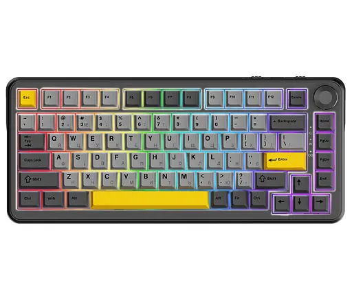 Клавиатура игровая Ajazz AK-820 MAX PLUS Wireless Black RGB Day Dream Switch Hot-Swap 2.4G/Bluetooth/USB - фото 1